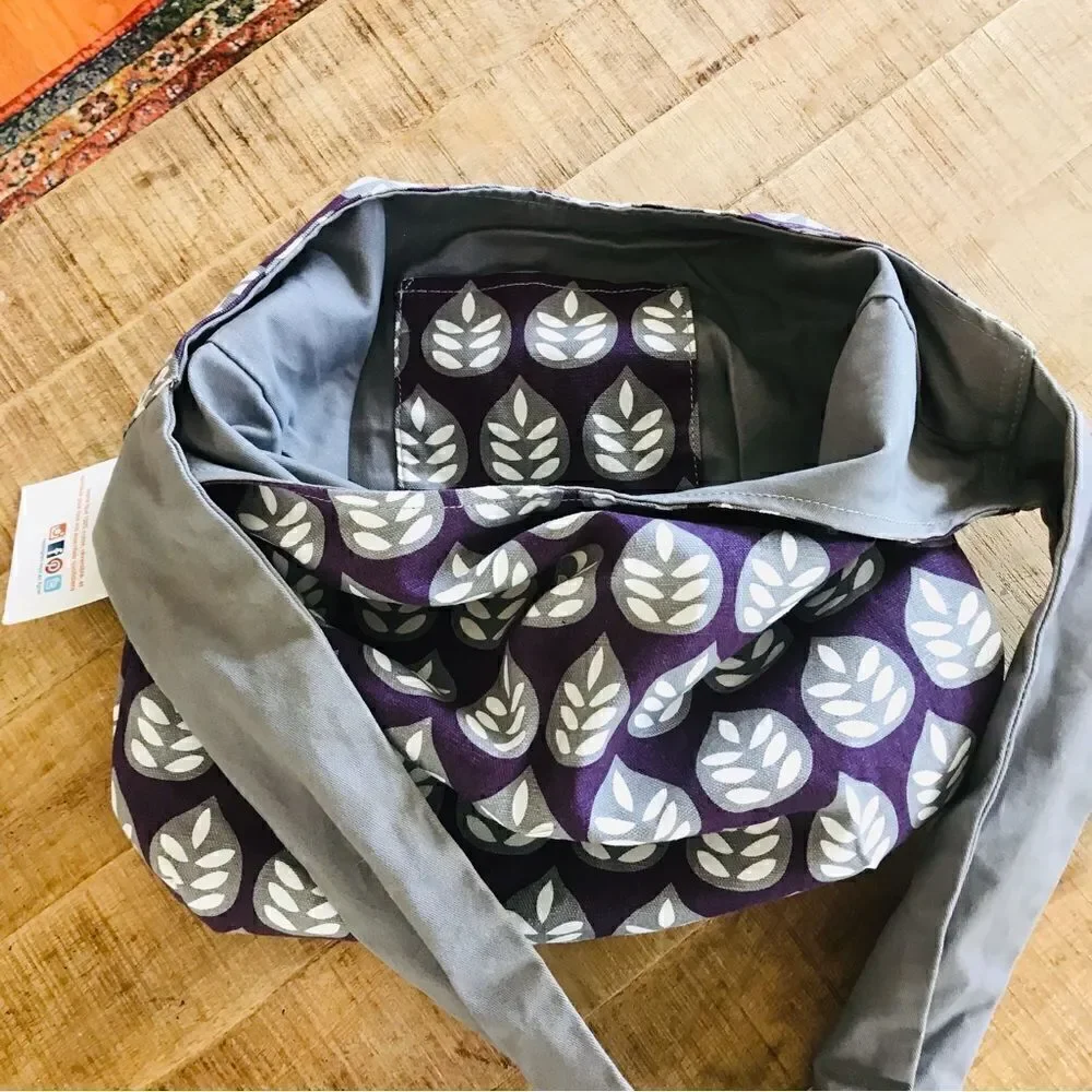 CatBirdBaby | new with tags | purple crossover reversible satchel carryall bag